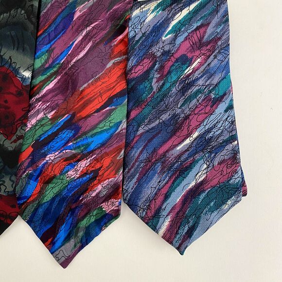 J Jerry Garcia Silk Tie Abstract Art Banyan Tree Carousel Neckties Lot of 6 - Picture 5 of 13